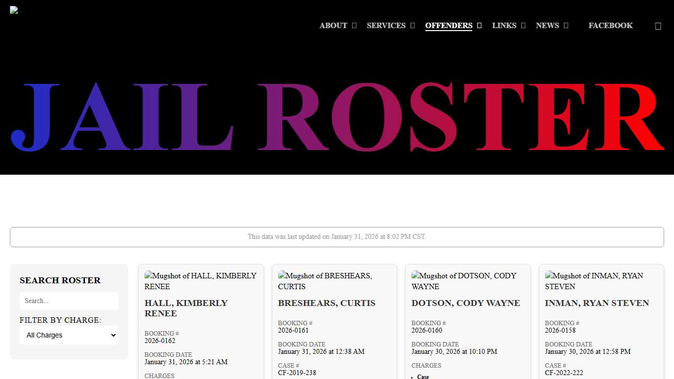 Jail Roster - Pittsburg County Sheriff's Office