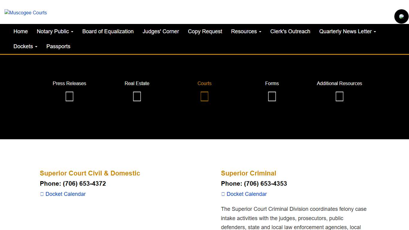 Muscogee Count Clerk of Superior Court Courts